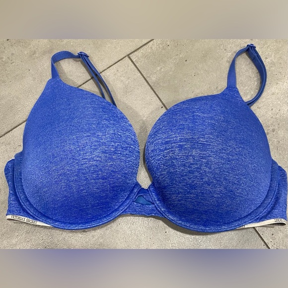FINAL PRICE💚EUC Victoria’s Secret Perfect Shape Blue Women’s 34C Padded Push Up - Picture 1 of 6